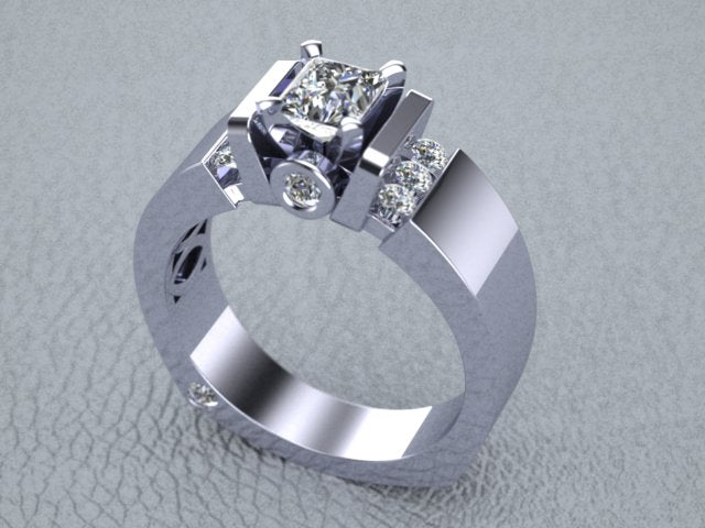 Princess Cut Engagement Ring by Christopher Michael