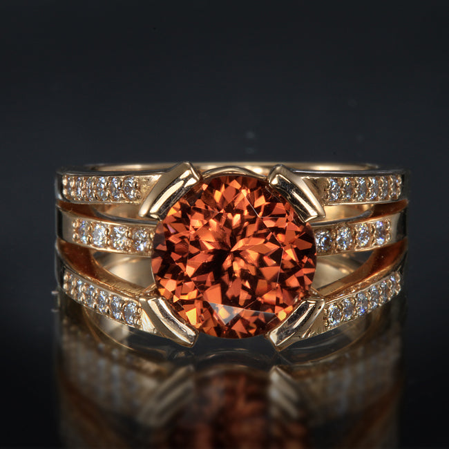 Imperial Zircon Ring in Rose Gold