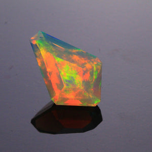 Faceted Kite Shaped Welo Opal Gemstone 4.52 Carats
