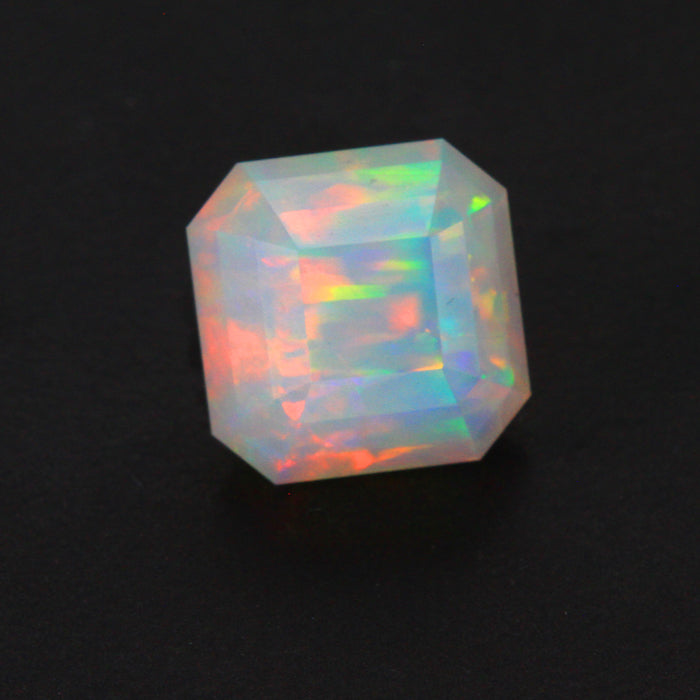 Vivid Color Square Faceted Welo Opal Gemstone 3.70 Carats