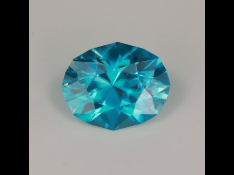 Oval Blue Zircon Gemstone 2.32cts