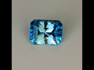 Barion Style Emerald Cut Blue Zircon Gemstone 3.96 Carats
