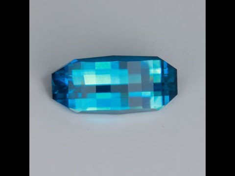 Opposed Bar Cut Blue Zircon 5.81 Carats