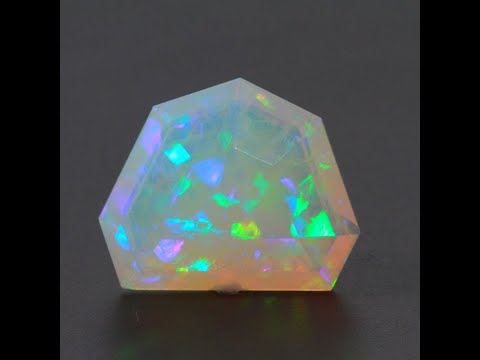 Faceted Shield Welo Opal Gemstone 26.45 Carats