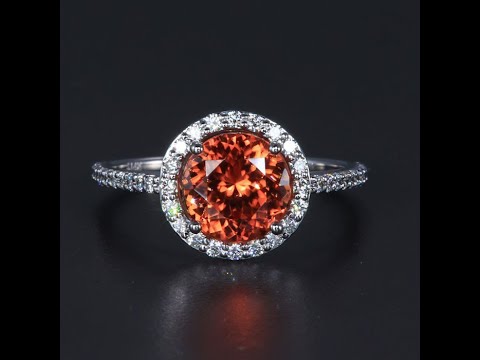 14K White Gold Imperial Zircon Ring 2.93 Carats