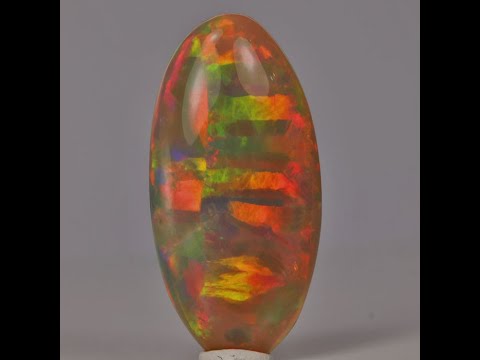 Oval Cabochon Semi Black Opal Gemstone 9.0cts