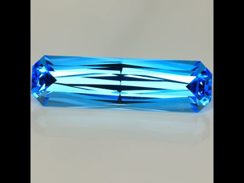 Modified Emerald Cut Blue Topaz Gemstone 24.0cts