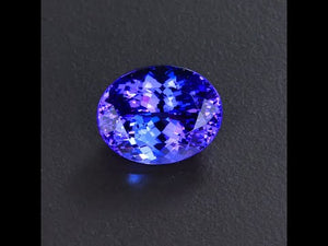 Violet Blue Oval Tanzanite Gemstone 6.26 Carats