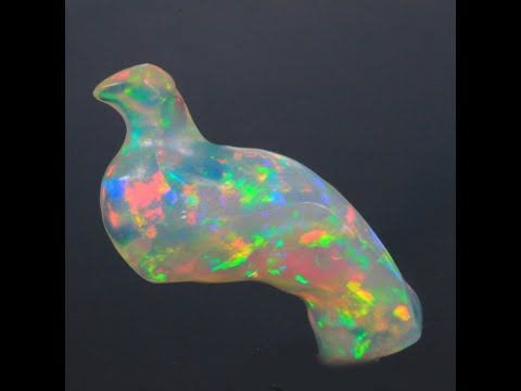 Intense Color "Dove of Peace" Ethiopian Opal Gemstone 25.60 Carats