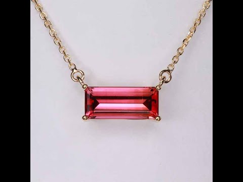 14K Yellow Gold Tourmaline Necklace 4.72cts