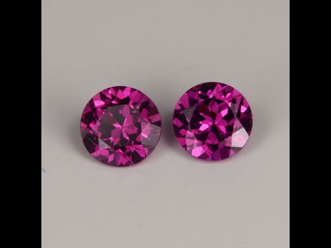 (ON HOLD RR)  Pair of Round Grape Garnets 1.66cts