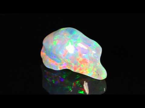 Vivid Colors Freeform Sculptured Welo Opal Gemstone 25.50 Carat