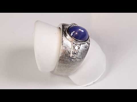 14kt Gent's Synthetic Star Sapphire Ring
