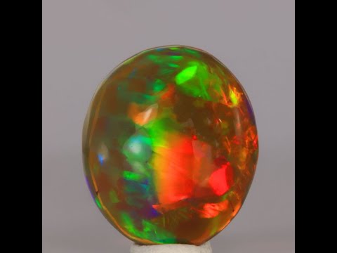 Oval Cabochon Crystal Black Opal Gemstone 2.13cts