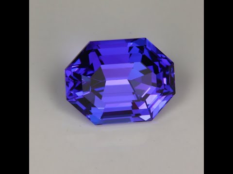 ON HOLD K Blue Violet Emerald Cut Tanzanite Gemstone 6.83cts