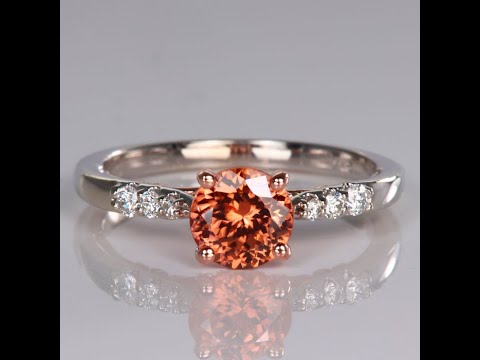 14K White/Rose Gold Imperial Zircon Ring 1.58cts