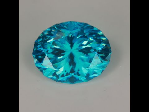 Oval Blue Zircon Gemstone 4.34cts