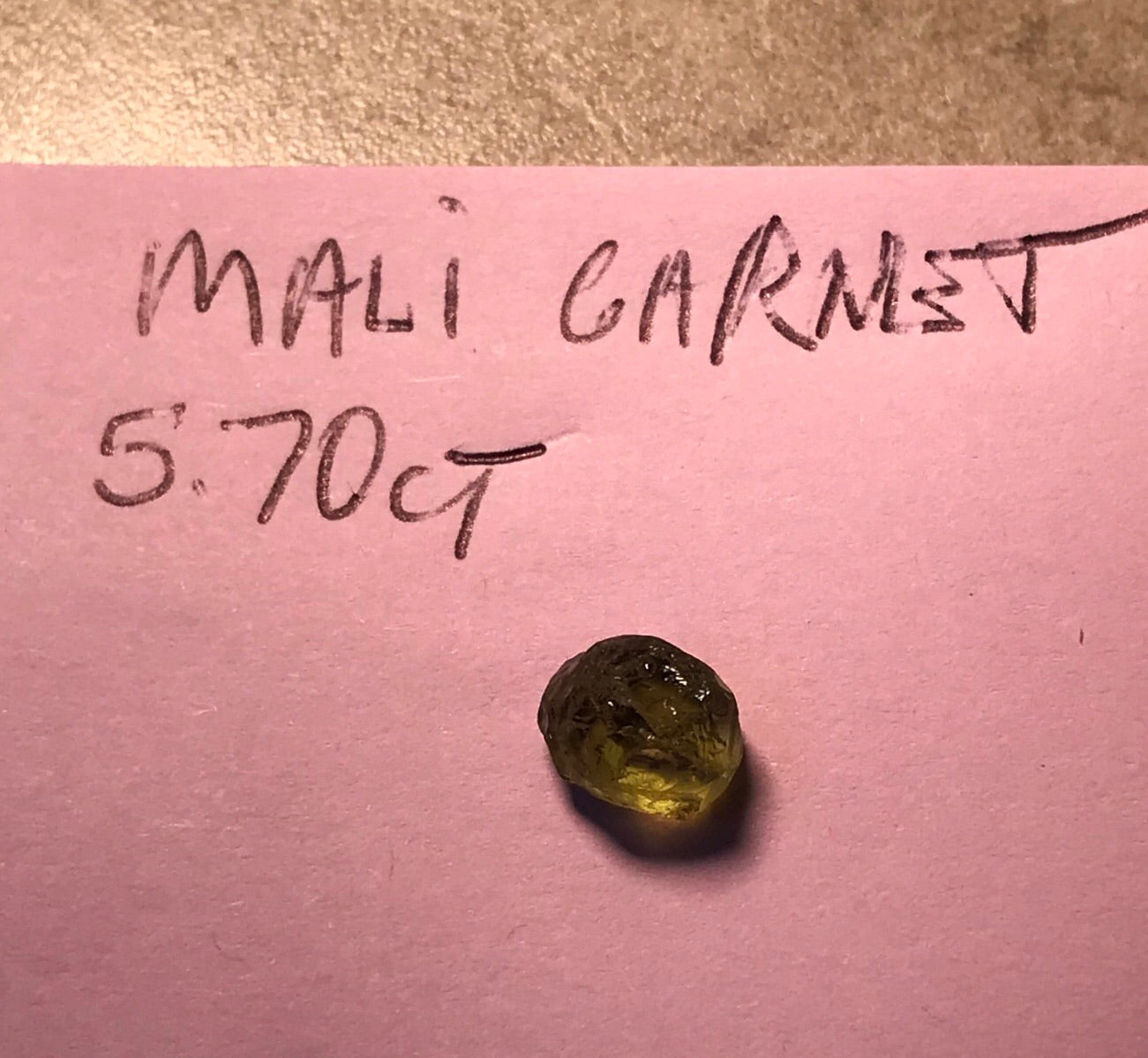 Green Stepped Oval Cut Mali Garnet Gemstone 2.68 Carats