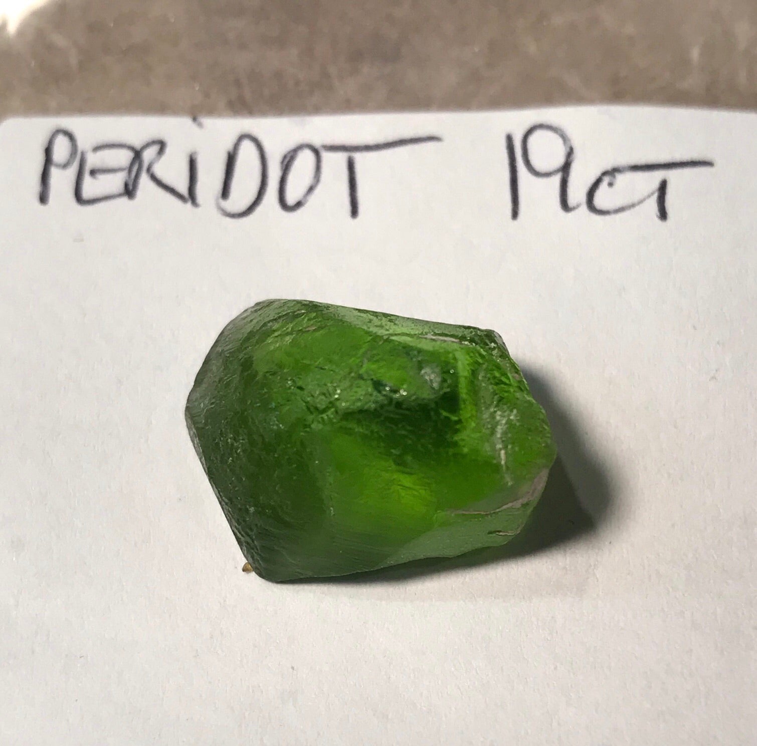 Freeform Peridot Gemstone from Pakistan 10.44 Carats