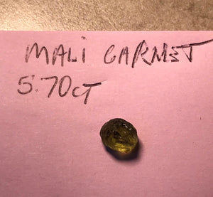 Green Stepped Oval Cut Mali Garnet Gemstone 2.68 Carats