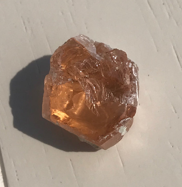 Peach Square Barion Cut Morganite Gemstone 33 Carats