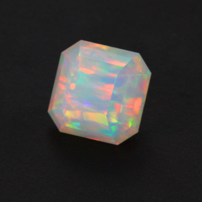 Vivid Color Square Faceted Welo Opal Gemstone 3.70 Carats