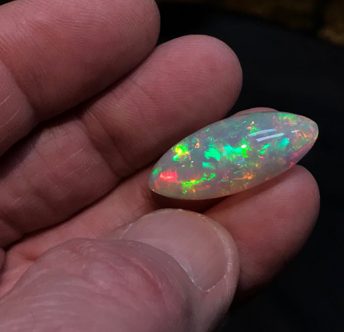 Rainbow Color Marquise Cabochon Opal Gemstone 18.86 Carats