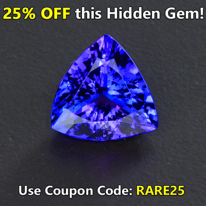 Violet Blue Trilliant Cut Tanzanite Gemstone 3.31 Carats