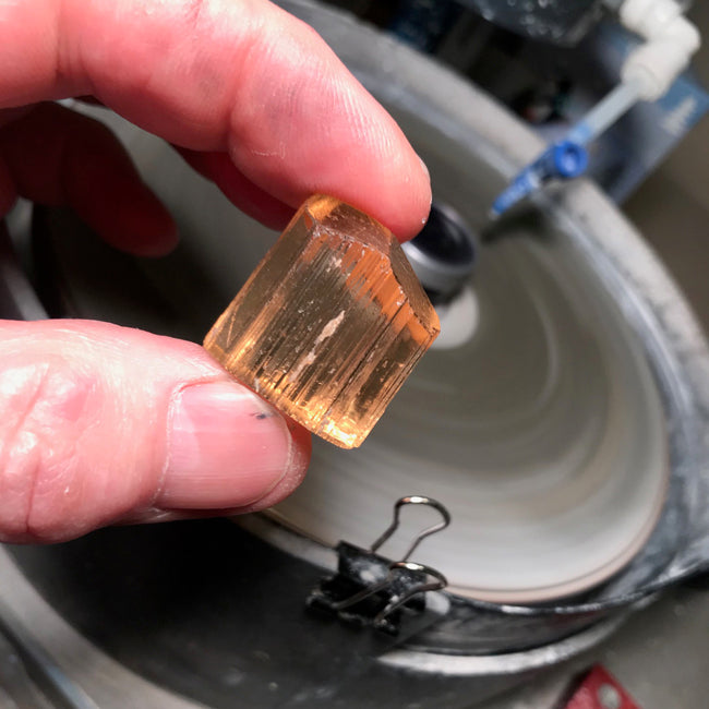 Golden Yellow Shield Scapolite 40.42 Carats