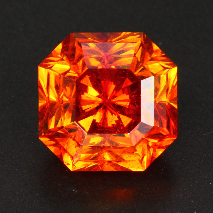 Yellow Orange Square Brilliant Sphalerite Gemstone 9.66 Carats