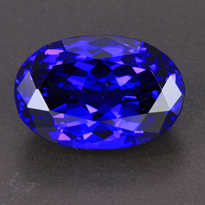 Blue Oval Tanzanite Gemstone 15.42 Carats (re-polished)