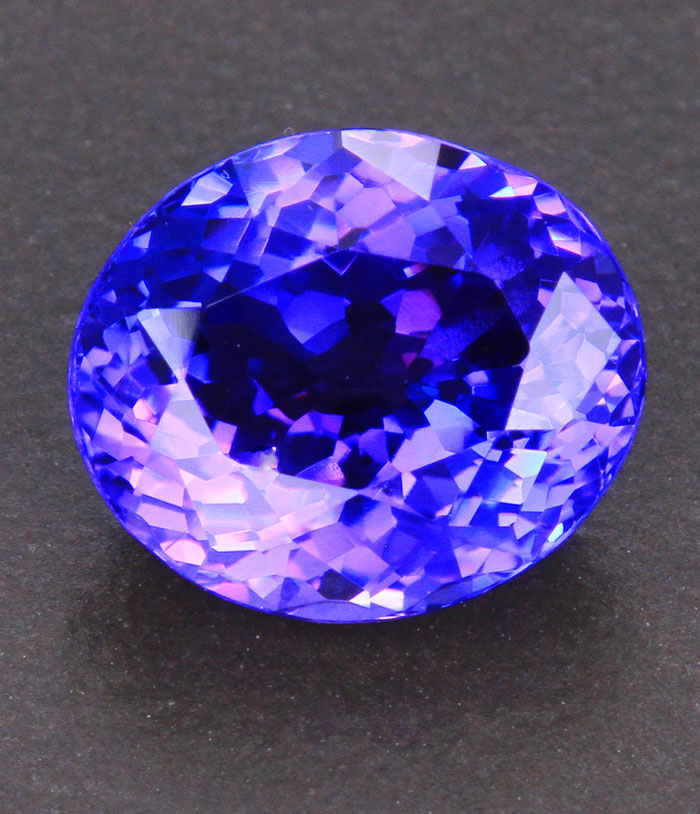 Violet Blue Oval Tanzanite Gemstone 4.34 Carats