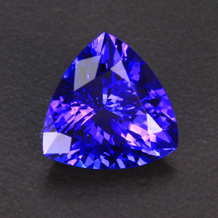 Violet Blue Trilliant Cut Tanzanite Gemstone 3.28 Carats