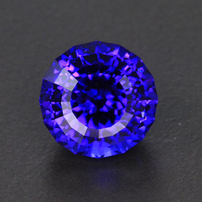 Blue Violet Round Brilliant Cut Extreme Brilliance Tanzanite Gemstone 4.72