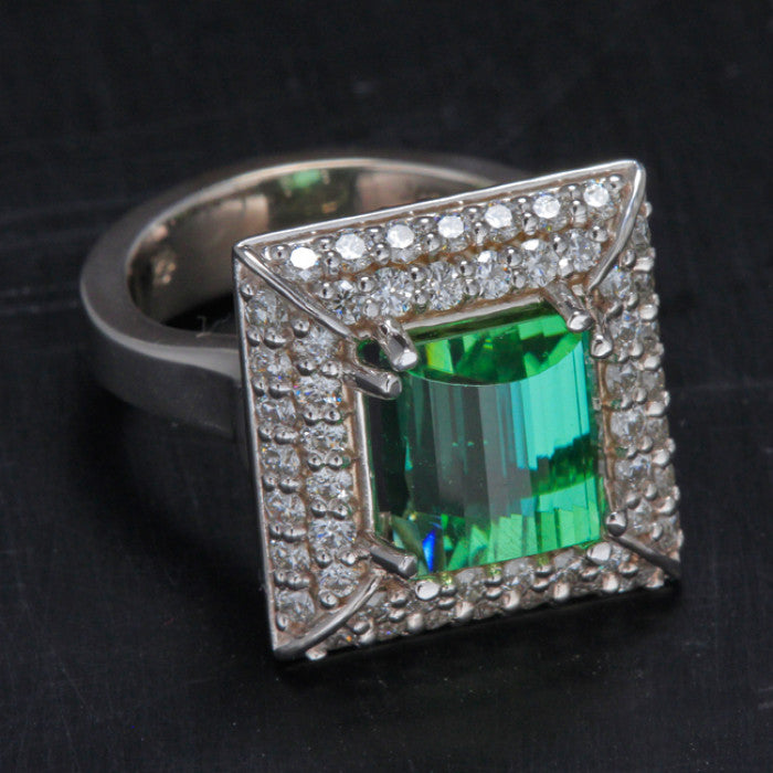 Mint Green Tourmaline Ring