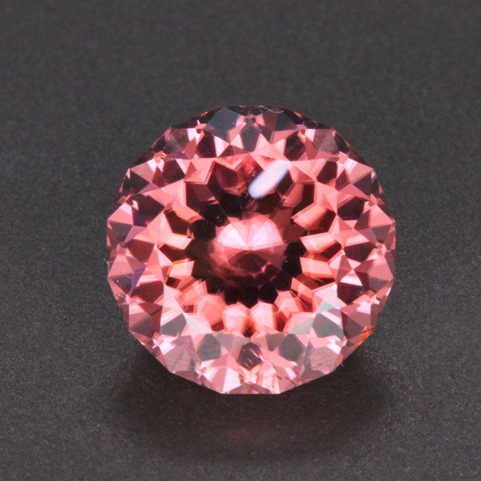 Peach Imperial Zircon Round 7.77 Carats